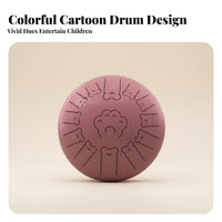 13 Tcompletes Bear-Themed Slit Drum Beginner Friendly Percussion Instrument Ethereal Sound Educational Toy Easy to Play for Beginners, Children, Meditation, Relaxation, Music Education, Outdoor