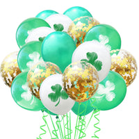 60-Piece St. Patrick's Day Shamrock Sequin Balloon Set for Festive Party Decoration