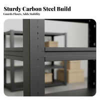 Multi-Layer Storage Rack High Load Capacity 5 Tier Adjustable Storage Rack Thickened Shelves Standing Steel Shelf for Homeowners, Balcony, Kitchen