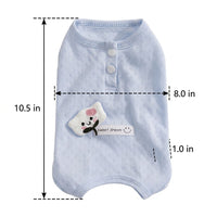 Cat Recovery Suit with Fasteners, Anti-Licking Suit for Spay Neuter, Post Surgery Cat Clothes, Two Leg Holes Sleeveless Post-Surgery Recovery Suit