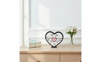 Personalized Gift Heart-Shaped Interlocking Sign Meaningful Keepsake Heart Interlocking Sign Easy to Display Engraved Name Plaque for Mothers, Grandmothers, Mother's Day, Thanksgiving