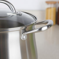 Large Stainless Steel Soup Pot Thickened Construction Stainless Steel Stock Pot Large Stockpot with Lid Even Heat Distribution