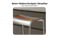Retro Aesthetic Saddle Seat Stool Minimalist Design Saddle Seat High Stool Built-in Footrest Bar Chair Sturdy Construction for Homeowners, Adults, Guests, Kitchen Island, Reception Desk, Cafe, Dining Room