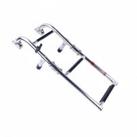 Stainless Steel Folding Boat Ladder Non-Slip Side Mount Transom Ladder Heavy Duty Marine Hardware for Yacht