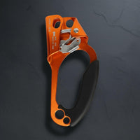 High Strength Hand Ascender Wear Resistant Rope Ascender Clamp Ergonomic Grip Climbing Rope Grab Simple Operation for Climbers, Rescuers, Arborists, Mountaineering, Caving