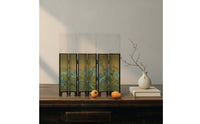 Tabletop Folding Screen Oriental Tabletop Divider Elegant Decorative Ornament for Study, Office, Bookshelf
