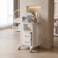 Mobile Cosmetic Storage Trolley Minimalist Salon Cart with Drawers Compact Rolling Salon Cart Smooth for Beauticians