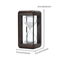 Hourglass with Wooden Frame Vintage-Inspired Hourglass Timer Sand Glass Decorative Classic for Desk, Office