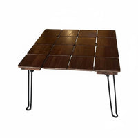 Rustic Design Tiled Wood Top Table Wabi-Sabi Design Living Room Furniture Long-Lasting Handmade for Tea Lovers, Apartment Dwellers, Homeowners, Small Areas, Lounge Area, Bedroom