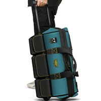 Rolling Tool Bag Telescopic Handle Wheeled Tool Bag Contrast Stitching Flap Pockets