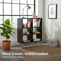 Multi-Functional Low configurable Cubby Shelf Large Capacity bookshelf Stable frame bookshelf Vintage and aesthetic for Apartment Dwellers, Interior Design fans, Living Room, Entryway, Home Office, Playroom