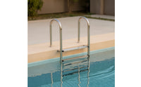Stainless Steel Pool Ladder Easy to Install Pool Ladder with Handrails Drillless Setup for in-Ground Pools
