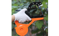 Orange Plastic Body Manual Vine Tie Tool Trigger Handle Handheld Tape Tie Tool Clamp Style Plant Tying Tape Machine Spool Housing for Orchard Work, Gardening