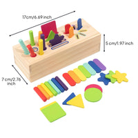 Color Sorting Toy Preschool Color Sorter Shape Sorter Colorful Learning Matching Box Screennon-Digital for Toddlers, Home