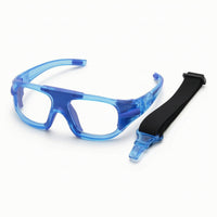 Sports Eyewear with Strap Wraparound Goggles with Strap Sports Goggles Full-Coverage Safety Glasses Impact-Resistant