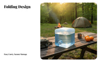 Foldable Water Bag with Spigot Large Capacity Foldable Water Carrier Food Grade Material Leakproof for Hikers, Hiking, Travel