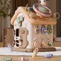Play House Interactive Activity House Multi Functional Busy Board Toy for Infants, Playroom