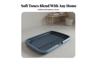 Indoor Pet Toilet Keeps Paws Clean Dog Toilet Tray with Grate Puppy Housebreaking Tray Non-Slip Dog Litter Pan with Mesh