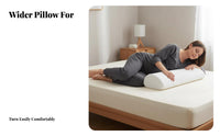 Widened Design Sleeping Pillow Breathable Material Lower Back Support Pillow Machine Washable Cover for Side Sleepers, Lying down, Sofa
