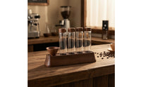 Coffee Bean Storage Rack with Glass Tubes Space-Saving Coffee Bean Storage Rack Sealed Countertop Shelf for Kitchen Counter