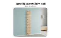 children's Rock Climbing Wall Dense Holds Junior Climber Climbing Wall Develops Strength & Coordination Wooden European Ladder Gym for Fitness Center