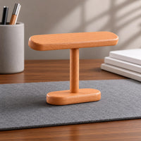 Rounded Edges Crossbar Jewelry Stand Wooden Bracelet Stand Stable Base Beaded Bracelet Holder Space Saving