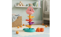 Ball Launcher Toy with Five Balls Multi-Level Ball Drop Structure with Launcher Spiral Track Structure Textured Easy to Grip