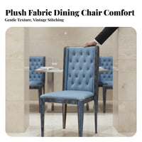 Round Dining Table with 6 Chairs Luxury Design Indoor Furniture Modern & Design Upholstered Seating for Families