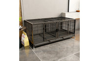 Divider Included Breeding Enclosure Caster Wheels Double Door Enclosure Raised Base Heavy Duty