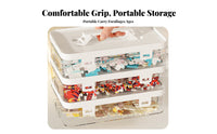 Transparent Sorting Case with Compartments Multi-Functional for Craft Room, Kids