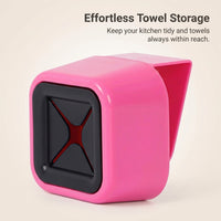Household Bathroom Towel Hooks and Dish Cloth Holder for Homeowners, Push-in Hand for Hanging and Drying