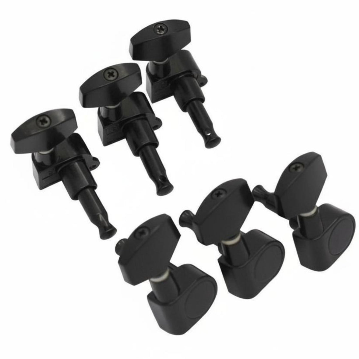 6 Pieces Acoustic Guitar Machine Heads Metal Sealed Guitar Tuning Pegs 3L3R Tuning Peg Set for Guitarists, Luthiers