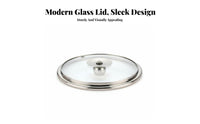Heat-Resistant Glass Lid See-Through Design Universal Pot Lid Heat Resistant Handle Frying Pan Glass Cover for Chefs, Adults, Stewing, Kitchen