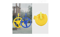 Hanging Steering Wheel Outdoor Steering Wheel with Rope Replacement Play Accessory for Kids, Children, Playground, Backyard, Obstacle Course