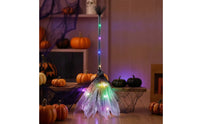 Witch Broom with Lights Light-up Glowing Broom Costume Accessory Multicolor Prop Delicate for Cosplayers, Halloween, Cosplay