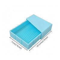 Molded Plastic Sliding Cover Bead Scoop Compact Ribbed Tray Bead Scoop Handheld