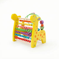 Wooden Abacus with Beads Colorful Wooden Counting Frame with Beads Bead Frame Hands-on Educational Toy Traditional