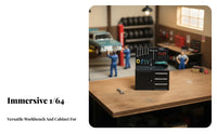 1/64 Scale Tool Cabinet Realistic Detail Model Repair Shop Tool Rack Improves Displays 1:64 Garage Accessories Set for Hobbyists