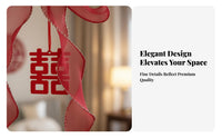 Chinese Wedding Curtain Tie-Back Romantic Atmosphere for Living Room, Newlyweds