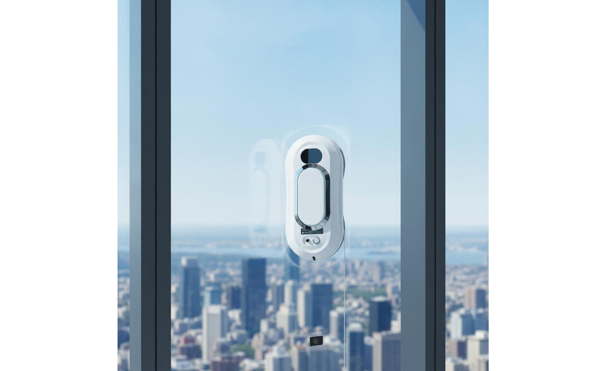 Smart Window Cleaning Robot Power-off Protection Robotic Window Cleaner Microfiber Compact for Homeowners