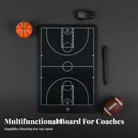 Electronic Board Immediate-Reset Erase Board Portable Digital Screen Coaching Clipboard for PE Teachers, Team Captains, Sideline, Game Day