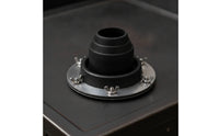 Anti-Scald Sleeve with Metal Flange Heat-Resistant Silicone Chimney Flashing Tapered Oven Jack Kit for Camping Tents, Wood Stoves, Outdoor Cooking
