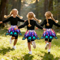 Children's Butterfly Cape and Skirt Set for Halloween, Christmas, Party, Carnival, Role Play, and Dance