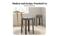 Modern Minimalist Design Stackable Plastic Stool Space-Saving Backless Chair Easy to Clean Seating Furniture No Assembly Required for Families, homeowners, Students, Small Apartments, Dining Room, Kitchen, Office