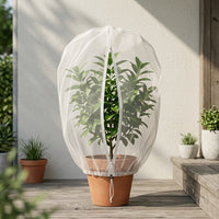 Insect Bird Netting Cover for Vegetable Garden Greenhouse Plants - Thickened Drawstring Zipper Design