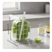 Easy Fill 2-in-1 Ice Tray Bottle Food-Grade Material 2 in 1 Ice Creator Bottle Leak-Proof for Travel, Camping, Dorm Room