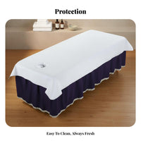 Oilproof Waterproof Beauty Bed Sheet Soft and Comfortable Massage Sheet with Face Hole Machine Washable for Masseuses, Estheticians, Spas