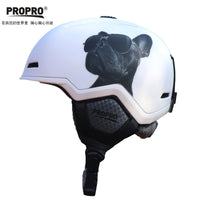 PROPRO24年新款滑雪头盔单双板滑雪装备护具男女保暖防撞图案雪盔