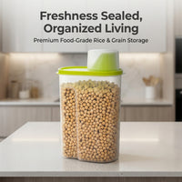 Storage Container Lid Measuring Cup, Cereal Storage Bin Kitchen, Food Storage Container Airtight Seal, Large Capacity Food Storage Bin