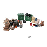 1/64 scale Trash Pile  Diorama Weathered Worn Cluttered Scene Model Realistic